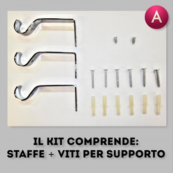 Bastone per tende diamante acciaio Bastone in ferro estensibile da 150 cm. fino a 300 cm. - Centro Scampoli Carpenedolo