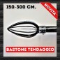 Bastone per tende Ovale classic nero e argento