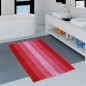 Tappeto bagno antiscivolo stripe rosso