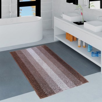 Tappeto bagno antiscivolo stripe moro - marrone - Centro Scampoli Carpenedolo