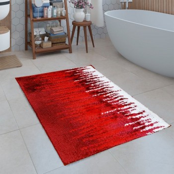 Tappeto bagno antiscivolo frizzi rosso - Centro Scampoli Carpenedolo