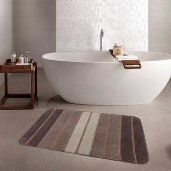 Tappeto bagno antiscivolo delux tortora