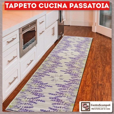 Tappeto cucina passatoia 50x240 lavanda