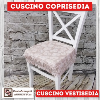 Cuscini per sedia vestisedia cuore beige