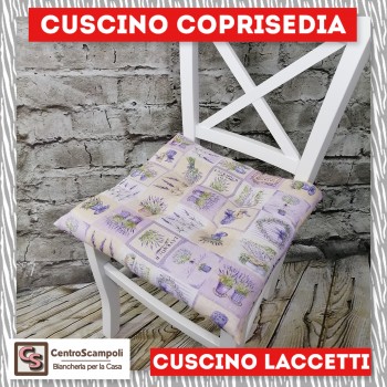 Cuscini per sedia laccetti Lavanda