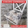 Cuscini per sedia laccetti Rosa grigia