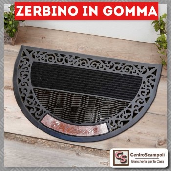 Zerbino in gomma antiscivolo elegante nero