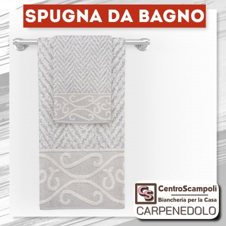 ASCIUGAMANI SET SPUGNA BAGNO NATURALE RICCIOLI