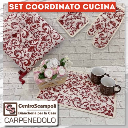 Tovaglietta americana tovaglietta colazione curly rosso