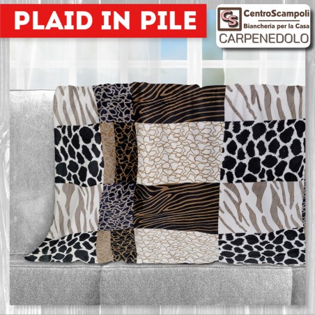 Plaid in pile matrimoniale Safary