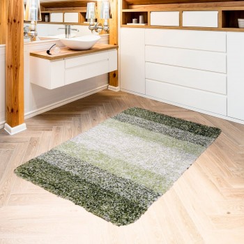 Tappeto bagno antiscivolo ciuffetto verde - Centro Scampoli Carpenedolo