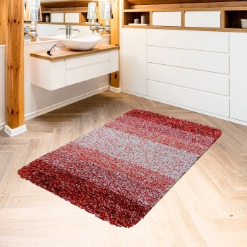 Tappeto bagno antiscivolo ciuffetto rosso - Centro Scampoli Carpenedolo