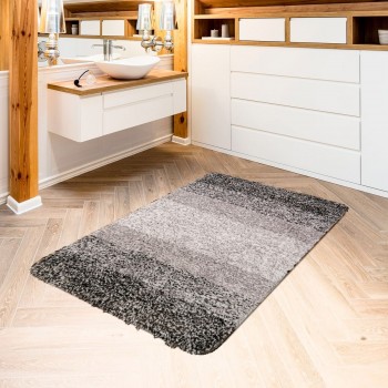 Tappeto bagno antiscivolo ciuffetto Grigio - Centro Scampoli Carpenedolo