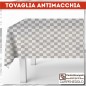 Tovaglia Antimacchia 140x180 quadri grigio