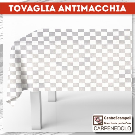 Tovaglia Antimacchia 140x180 quadri bianco