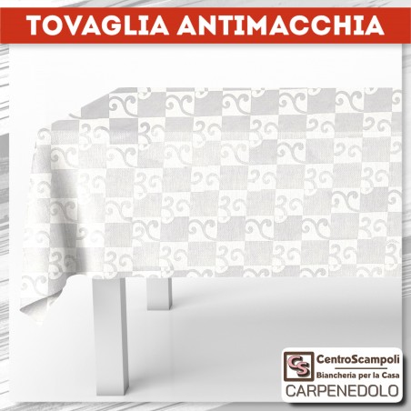 Tovaglia Antimacchia 140x240 ricciolo bianco