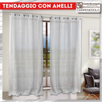 Tenda a pannello tenda con anelli Tendaggio Aurora grigio