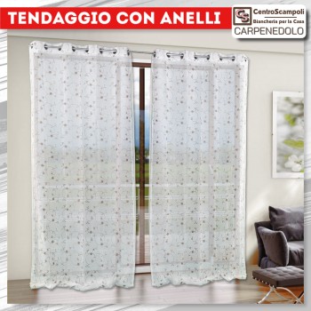 Tenda a pannello tenda con anelli Tendaggio Lorenza beige