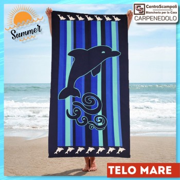 Telo Mare Delfino blu