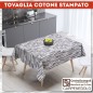 Tovaglia cotone stampato 140x180 Alicante nero