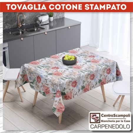 Tovaglia cotone stampato 140x240 Floriana