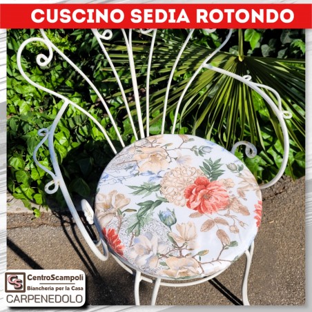 Cuscino copri sedia rotondo Floriana