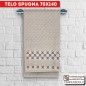 Telo doccia salvietta asciugamano in spugna Teddy beige