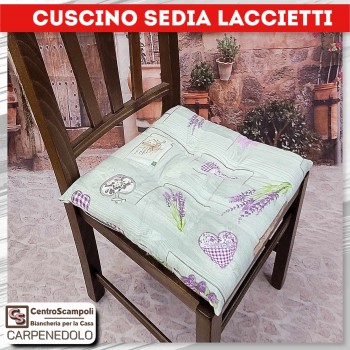 Cuscini per sedia laccetti Lavanda & love