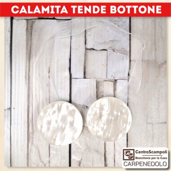 Calamita per tende bottone bianco