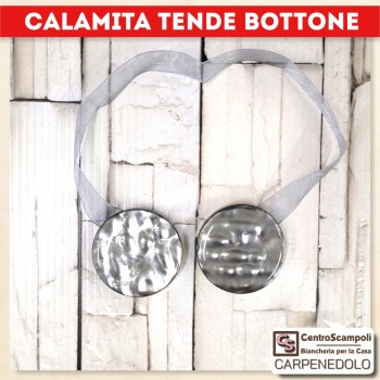 Calamita per tende bottone grigio