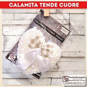 Calamita per tende Cuore panna