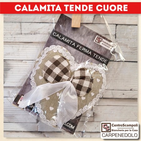 Calamita per tende Cuore beige