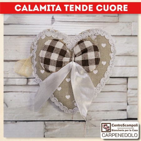 Calamita per tende Cuore beige