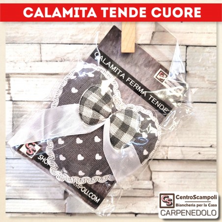 Calamita per tende Cuore grigio