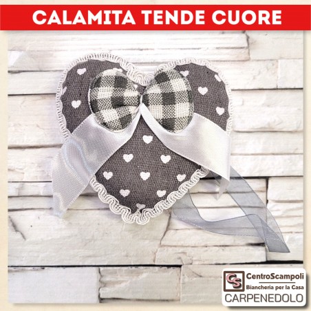 Calamita per tende Cuore grigio