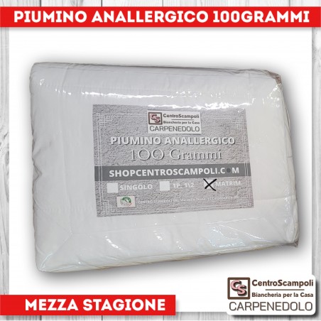 Piumino mezza stagione microfibra anallergico antiacaro Matrimoniale