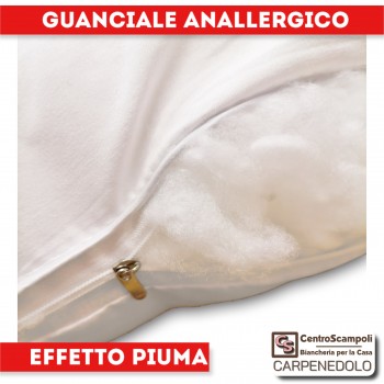 Guanciale anallergico antiacaro effetto piuma d'oca