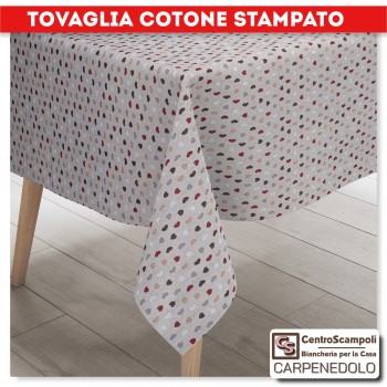 Tovaglia cotone stampato 140x180 MULTICOLOR LOVE