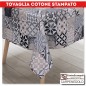 Tovaglia cotone stampato 140x180 MAIOLICA NERA