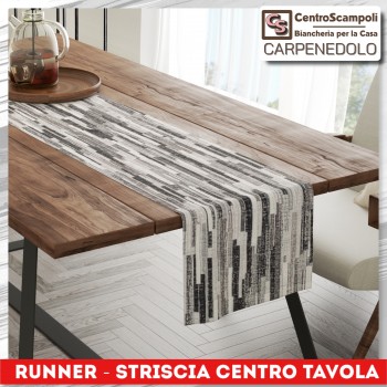 Runner striscia centro tavola 45x140 ALICANTE NERO