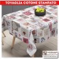 Tovaglia cotone stampato 140x180 POESIA ROSSO