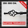 Bastone per tende Classic Black Bastone in ferro estensibile da 150 cm. fino a 300 cm. - Centro Scampoli Carpenedolo