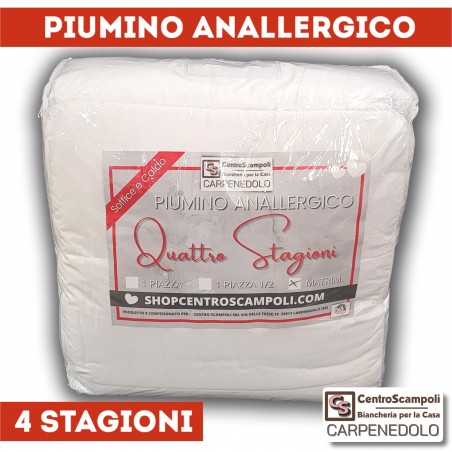 Piumino 4 stagioni anallergico matrimoniale