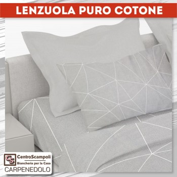 Lenzuola una piazza e mezza puro cotone Francoforte Set completo letto