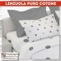 Lenzuola una piazza puro cotone Grey braid