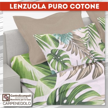 Lenzuola una piazza puro cotone Best roses Set completo letto - Centro Scampoli Carpenedolo