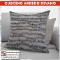 Cuscino arredo divano 40x40 Silver feather