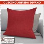 Cuscino divano cuscino arredo 50x50 tinta unita rosso