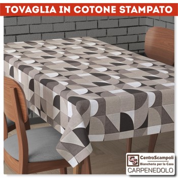 Tovaglia cotone stampato 140x180 claudia beige