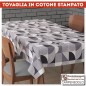 Tovaglia cotone stampato 140x240 Claudia grigio